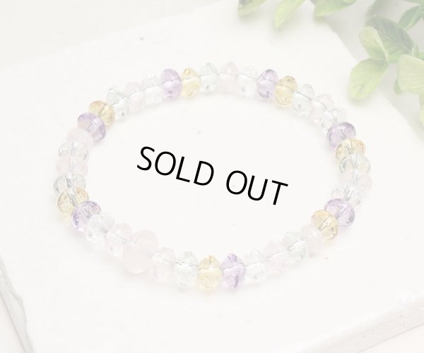 画像6: 内周16cm【スターシェイプカット】 ミックスクォーツ 数珠ブレスレット