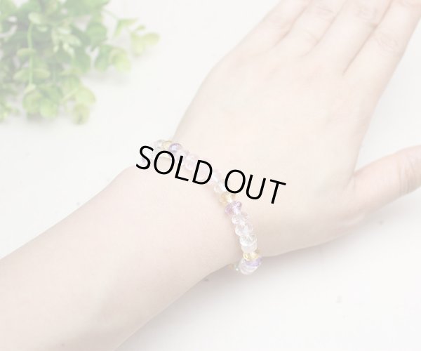 画像5: 内周16cm【スターシェイプカット】 ミックスクォーツ 数珠ブレスレット