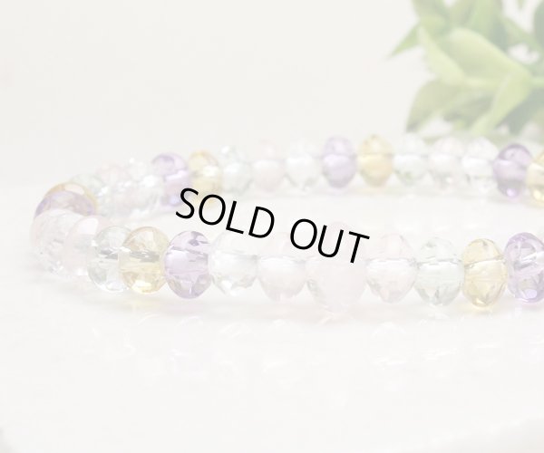 画像3: 内周16cm【スターシェイプカット】 ミックスクォーツ 数珠ブレスレット