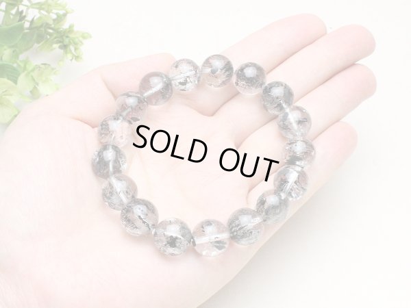 画像6: 【写真現品お届け】ヒマラヤ産ブラックガーデンエレスチャル レインボー ファントム入 12.5ミリ　パワーストーンブレスレット