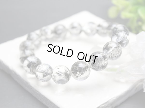 画像4: 【写真現品お届け】ヒマラヤ産ブラックガーデンエレスチャル レインボー ファントム入 12.5ミリ　パワーストーンブレスレット