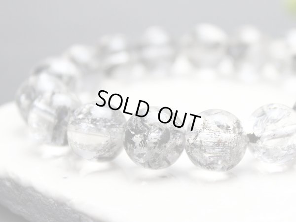 画像3: 【写真現品お届け】ヒマラヤ産ブラックガーデンエレスチャル レインボー ファントム入 12.5ミリ　パワーストーンブレスレット