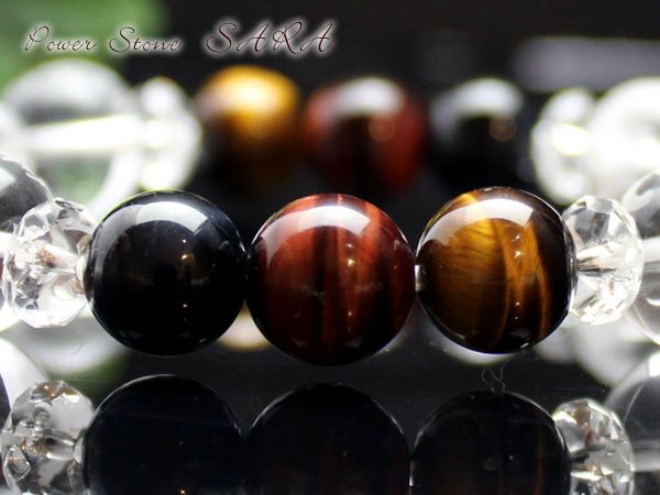 画像5: 【開運四神ブレス】金運・仕事運アップ♪10ミリ 3色タイガーアイ 虎目石　パワーストーン 数珠 ブレスレット メンズ レディース 男性用 女性用 父の日 贈り物 プレゼント