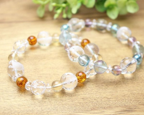 画像8: 【開運四神ブレス】明るく前向きに！アンバー（琥珀）×シトリン（黄水晶）×32面カット水晶 パワーストーン ブレスレット メンズ レディース 男性用 女性用 父の日 母の日 敬老の日 ペアギフト 誕生日プレゼント 秋色