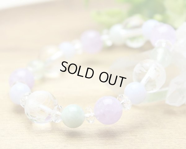 画像3: 【開運四神ブレス】良好な人間関係♪ラベンダーアメジスト×ブルーレース×ビルマ翡翠×プレナイト　パワーストーンブレスレット