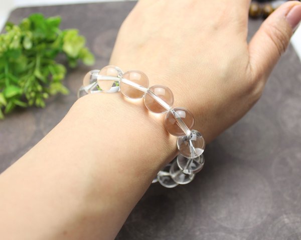 画像5: 浄化・厄除け・開運に！大玉 極上 14ミリ 天然水晶 パワーストーン ブレスレット