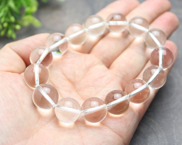 画像4: 浄化・厄除け・開運に！大玉 極上 14ミリ 天然水晶 パワーストーン ブレスレット