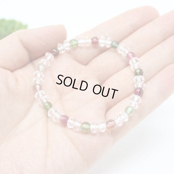 画像5: 内周16cm【スターシェイプカット】 ミックストルマリン 数珠 ブレスレット