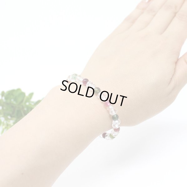 画像6: 内周16cm【スターシェイプカット】 ミックストルマリン 数珠 ブレスレット