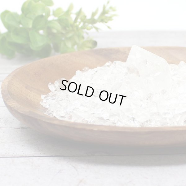 画像6: 【すぐに使える浄化3点セット】ブラジル産水晶さざれ+水晶ポイント＋木皿 浄化セット ※おまかせ無料配送対象外 ヒーリング スピリチュアル