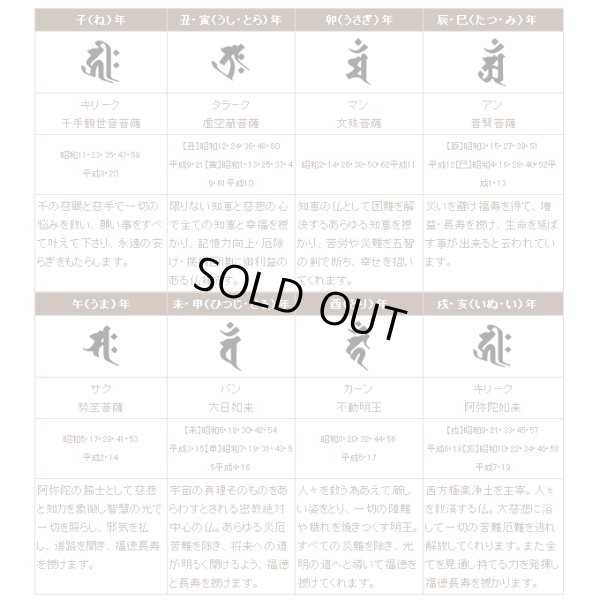 画像6: 【守護梵字ストラップ】７色輝石入 厄除け お守り ストラップ　七色　パワーストーンSARA