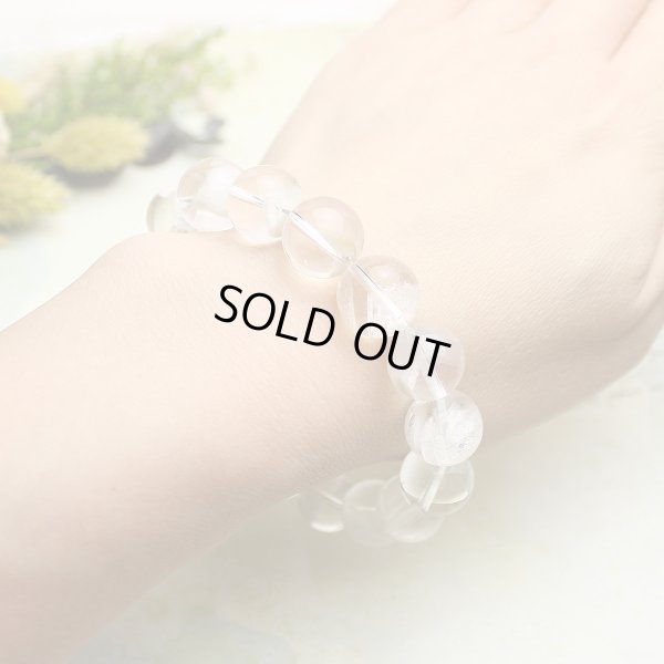 画像9: 【現品お届け】稀少 13.5ミリ ホワイトガーデン ファントム クリスタル パワーストーン ブレスレット