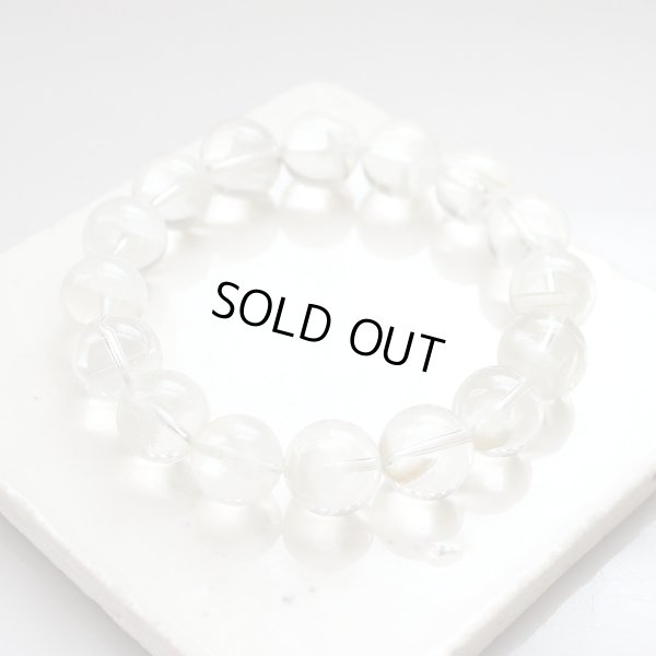 画像4: 【現品お届け】稀少 13.5ミリ ホワイトガーデン ファントム クリスタル パワーストーン ブレスレット