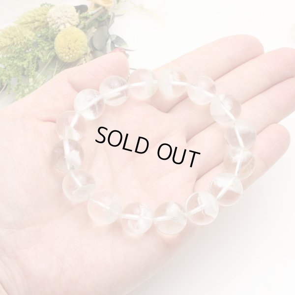 画像8: 【現品お届け】稀少 13.5ミリ ホワイトガーデン ファントム クリスタル パワーストーン ブレスレット