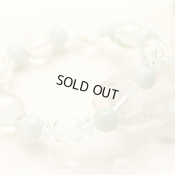 画像3: 【開運四神】ビルマ翡翠 & カット水晶 パワーストーンブレスレット