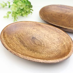 【2枚セット】パワーストーンブレスレットの浄化用に ♪ 木製のお皿 さざれチップ入れに！ 浄化グッズ ウッドトレイ　※おまかせ無料配送対象外