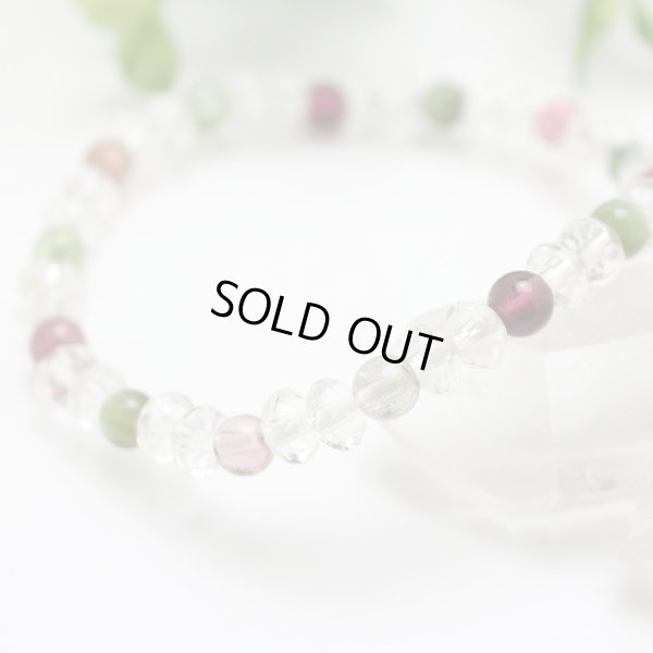 画像3: 内周16cm【スターシェイプカット】 ミックストルマリン 数珠 ブレスレット