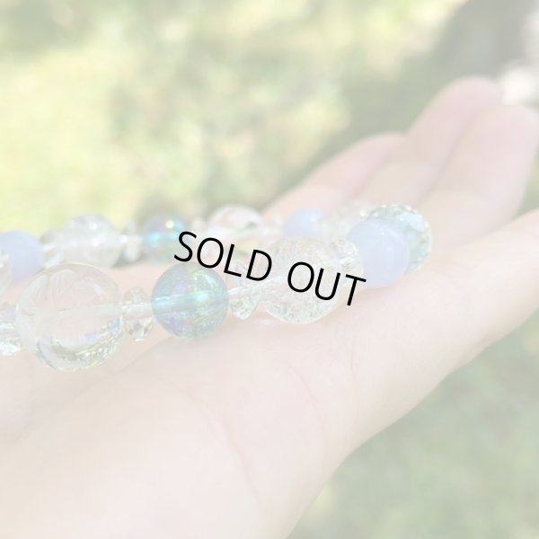 画像5: 【幸せの四葉クローバー】癒し・オーラ・直感を高める♪アクアオーラ×ブルーレース パワーストーンブレスレット