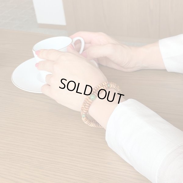 画像7: 内周16.5cm・17cm【108玉ブレス】白檀 独山玉 （びゃくだん どくさんぎょく）数珠ブレスレット