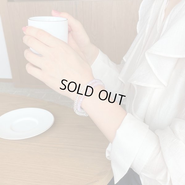 画像4: 内周16.5cm【京都法珠庵 108玉ブレス】 水晶 ラベンダーアメジスト 数珠 ブレスレット