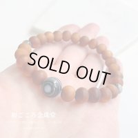 【白檀が香る！】8ミリ 白檀×天眼石 仕立 数珠ブレスレット