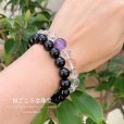 画像6: アメジスト好きさんに♪ 12ミリ 1粒 アメジスト×水晶 シンプルブレスレット パワーストーン 天然石ブレスレット