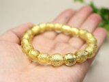 【残り1点】12ミリ 金沢産本金箔トンボ玉 数珠 ブレスレット 再入荷のお知らせ