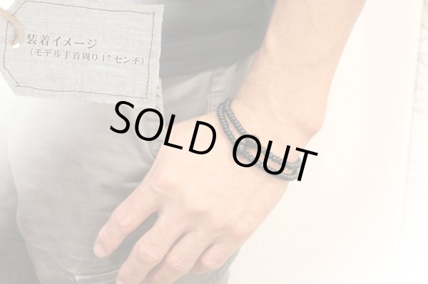 画像6: 内周18cm【108玉】みかん玉 ブラックオニキス 【大】数珠ブレスレット (6)