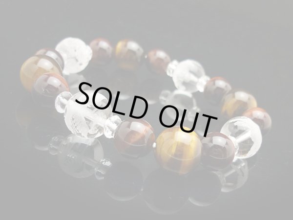 画像4: 【開運四神ブレス】虎目石×赤虎目石　パワーストーン　ブレスレット (4)