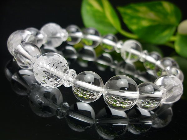 画像4: 【開運四神ブレス】男らしい大玉サイズ!万能パワーの水晶 パワーストーン 数珠 (4)