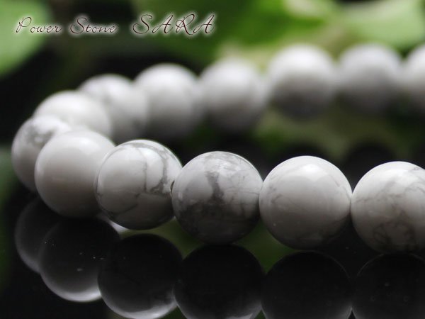 画像2: 心身のストレス・疲れ解消♪8ミリ ハウライト パワーストーン ブレスレット (2)