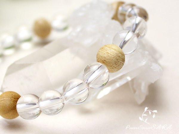 画像3: 稀少・入手困難◆聖なる香木◆パロサント×8ミリ水晶 ブレスレット (3)