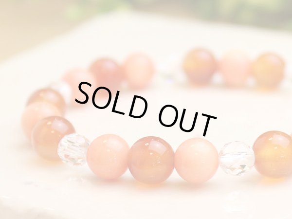 画像3: 元気アップお守りブレス◆8ミリカーネリアン×珊瑚パワーストーンブレスレット♪ (3)