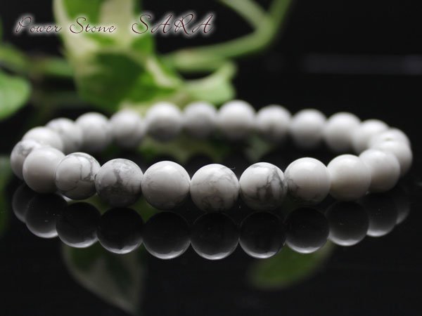 画像3: 心身のストレス・疲れ解消♪8ミリ ハウライト パワーストーン ブレスレット (3)