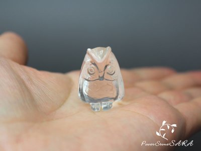 画像2: フクロウ （梟）◆水晶 彫刻 天然石