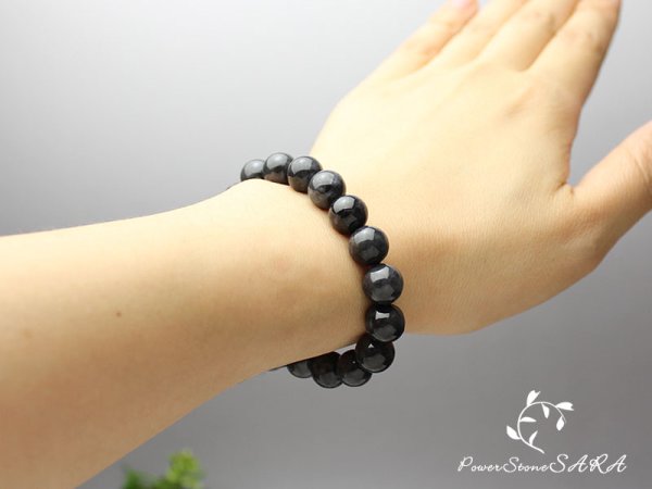 画像4: 【稀少】 黒ビルマ翡翠 10ミリ パワーストーン ブレスレット メンズ レディース 男性用 女性用 父の日 母の日 (4)