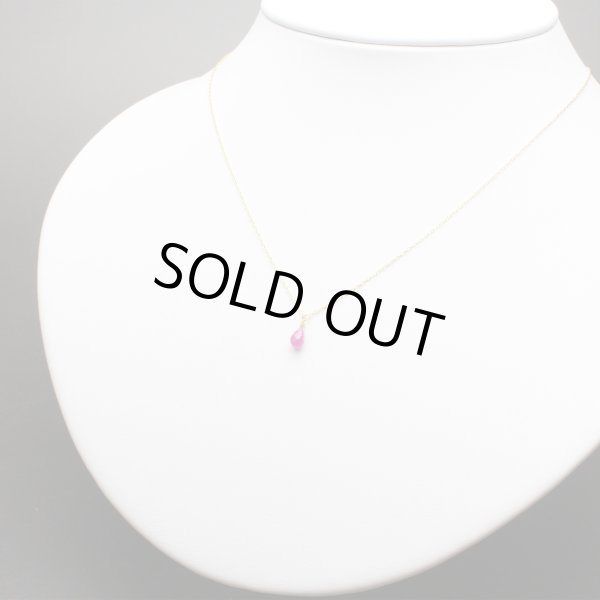 画像2: ルビー ジュエルドロップス K18PT 6mm前後 7月誕生石 (2)