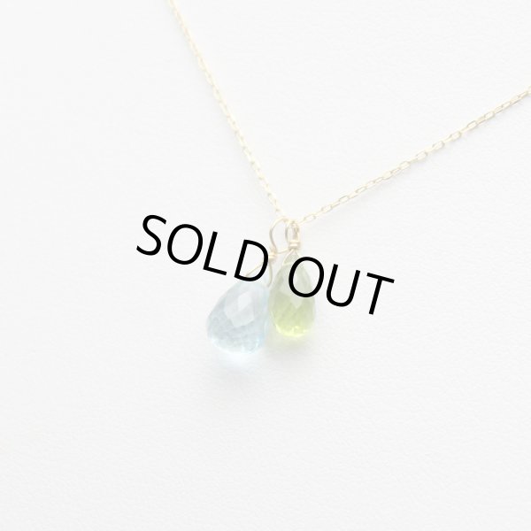 画像4: ブルートパーズ ジュエルドロップス K18PT 9mm前後 (4)