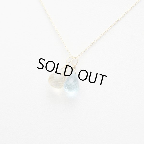 画像3: ブルートパーズ ジュエルドロップス K18PT 9mm前後 (3)