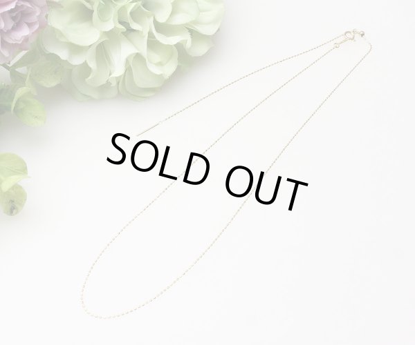 画像2: 【取り寄せ】K18スライドピンチェーン カットボール 18金 0.8mm 45cm (2)