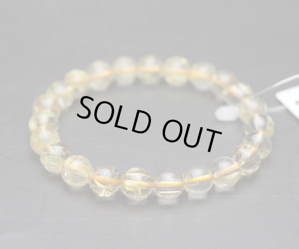 画像3: 【セール20%OFF】【極上品】8ミリ ルチルクォーツ(金線入水晶) パワーストーン ブレスレット (3)