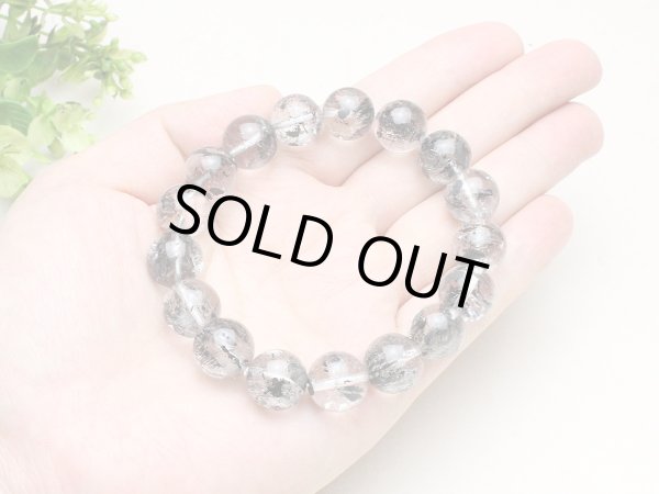 画像6: 【写真現品お届け】ヒマラヤ産ブラックガーデンエレスチャル レインボー ファントム入 12.5ミリ パワーストーンブレスレット (6)