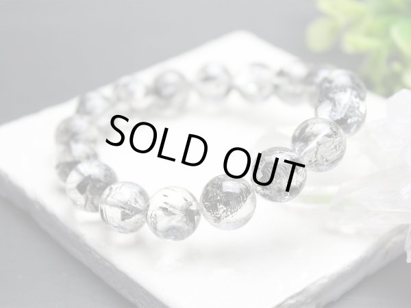 画像4: 【写真現品お届け】ヒマラヤ産ブラックガーデンエレスチャル レインボー ファントム入 12.5ミリ パワーストーンブレスレット (4)