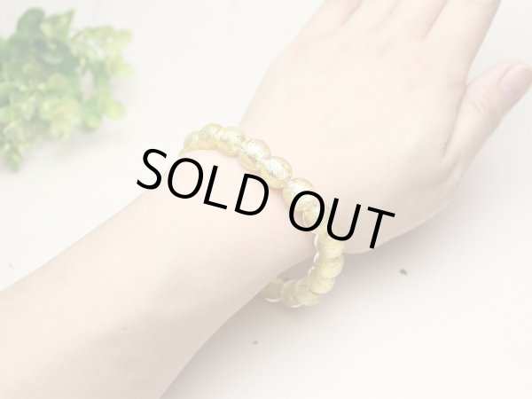 画像4: 10ミリ 金沢産本金箔トンボ玉 数珠 ブレスレット (4)