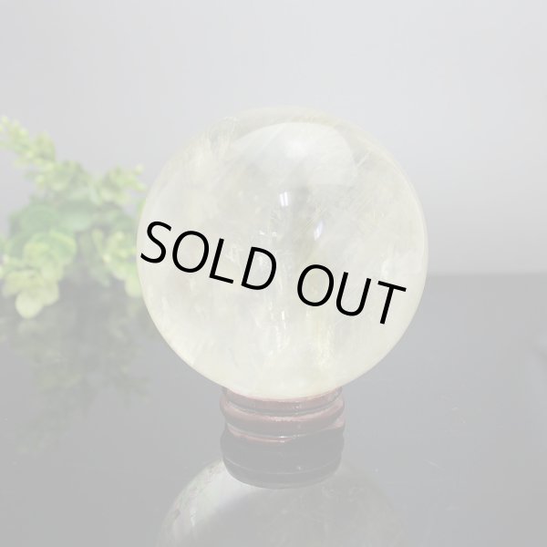 画像5: ゴールデンカルサイト 丸玉 約76ミリ 置石 メール便不可 (5)