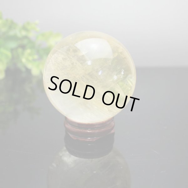 画像2: ゴールデンカルサイト 丸玉 約59ミリ 置石 メール便不可 (2)