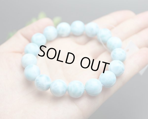 画像5: 【鑑別書付き】極上 ラリマー 12ミリ パワーストーン ブレスレット (5)