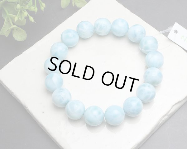 画像3: 【鑑別書付き】極上 ラリマー 12ミリ パワーストーン ブレスレット (3)