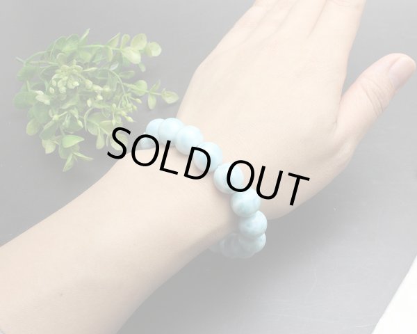 画像6: 【鑑別書付き】極上 ラリマー 12ミリ パワーストーン ブレスレット (6)