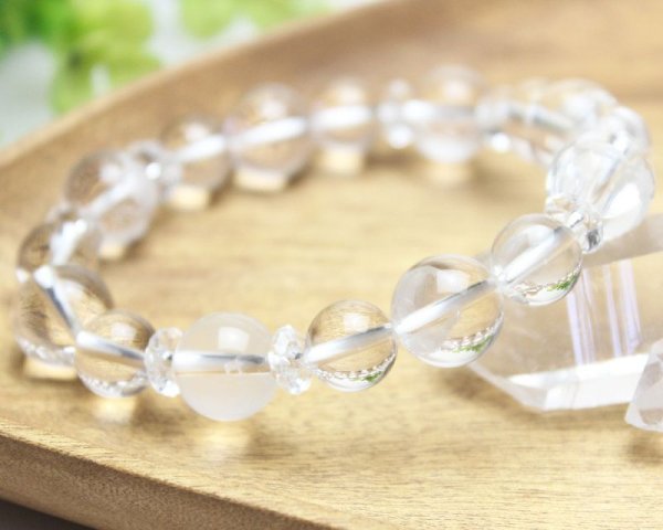 画像2: 【開運四神ブレス】男らしい大玉サイズ!万能パワーの水晶 パワーストーン 数珠 (2)